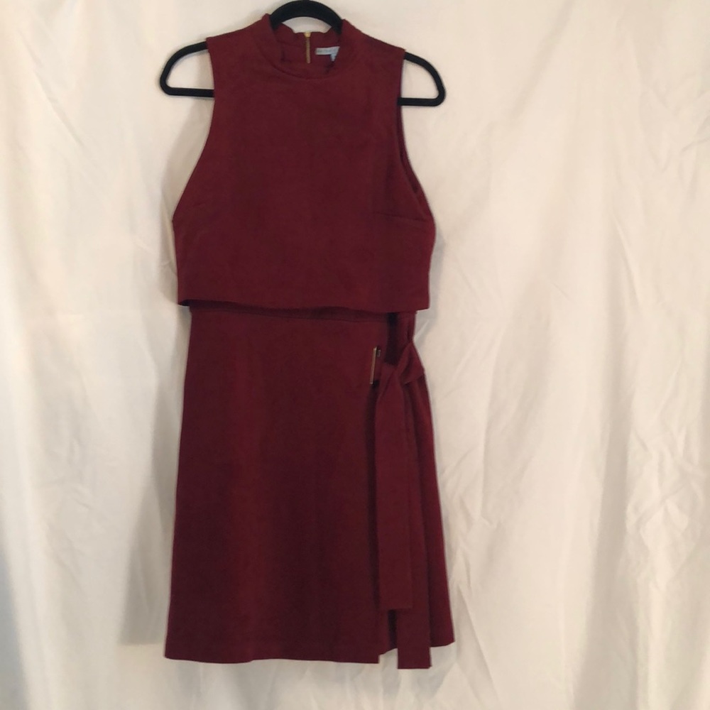 Antonia Melani burgundy suede dress size 10